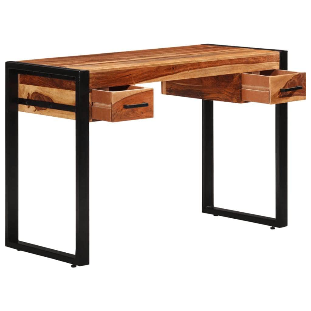 Desk with 2 Drawers Solid Sheesham Wood