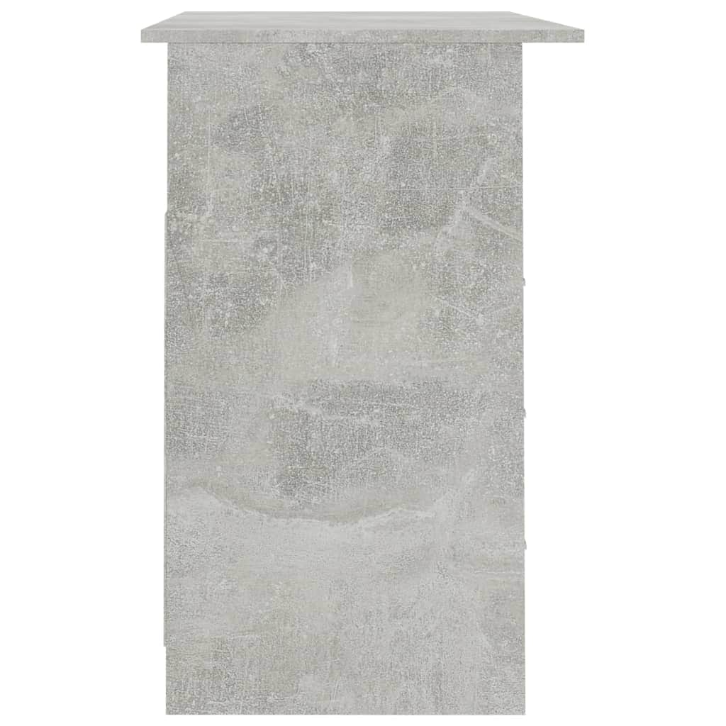 Desk with Drawers Concrete Grey Chipboard