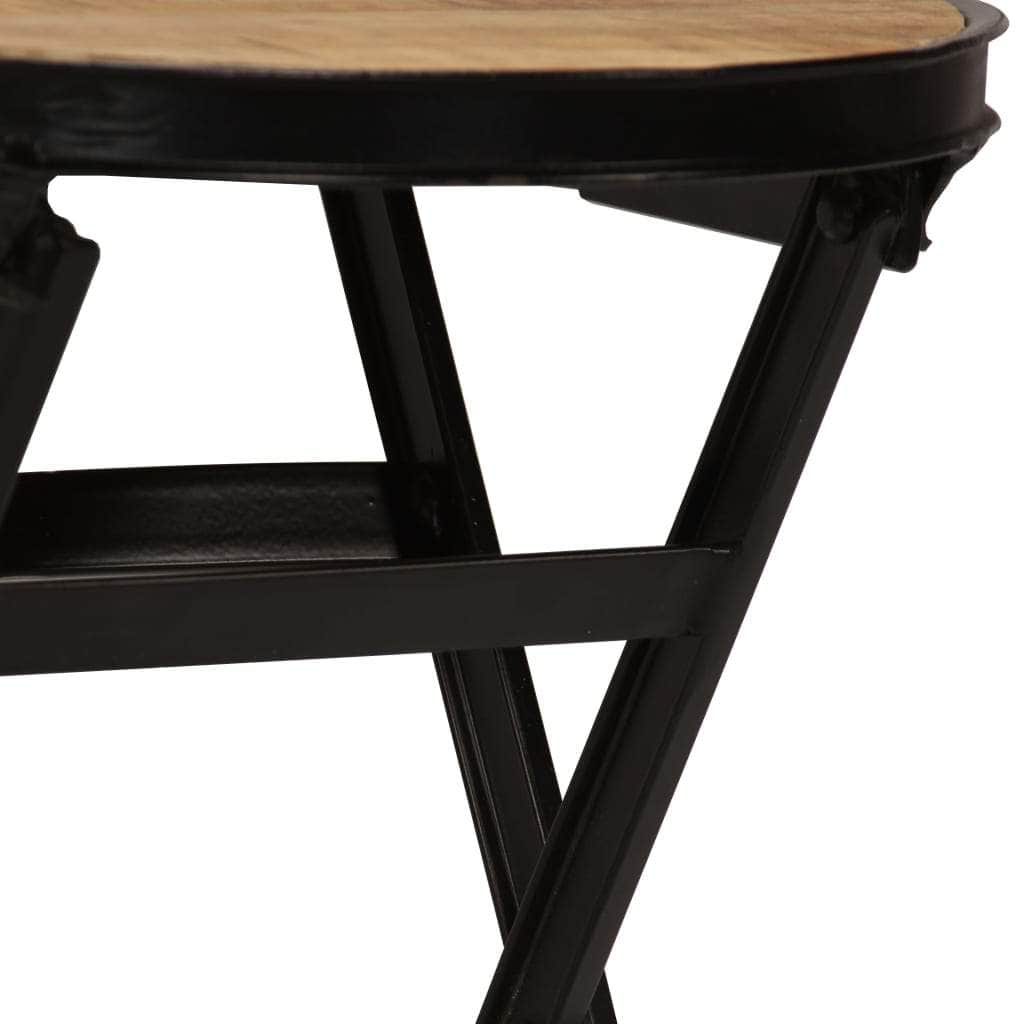 Desk with Folding Stool Solid Mango Wood