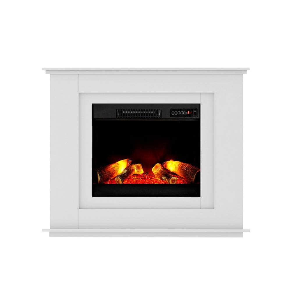 Devanti 2000W Electric Fireplace Mantle Portable Fire Log Wood Heater 3D Flame Effect