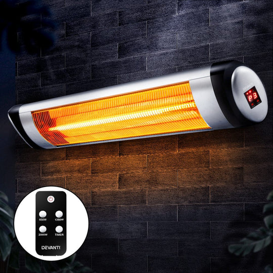 Devanti - Electric Strip Heater Radiant Heaters 2000W