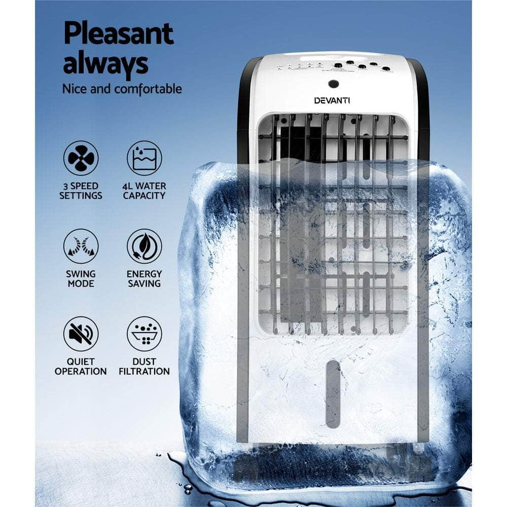 Devanti Evaporative Portable 4L Cooling Fan Humidifier
Air Cooler