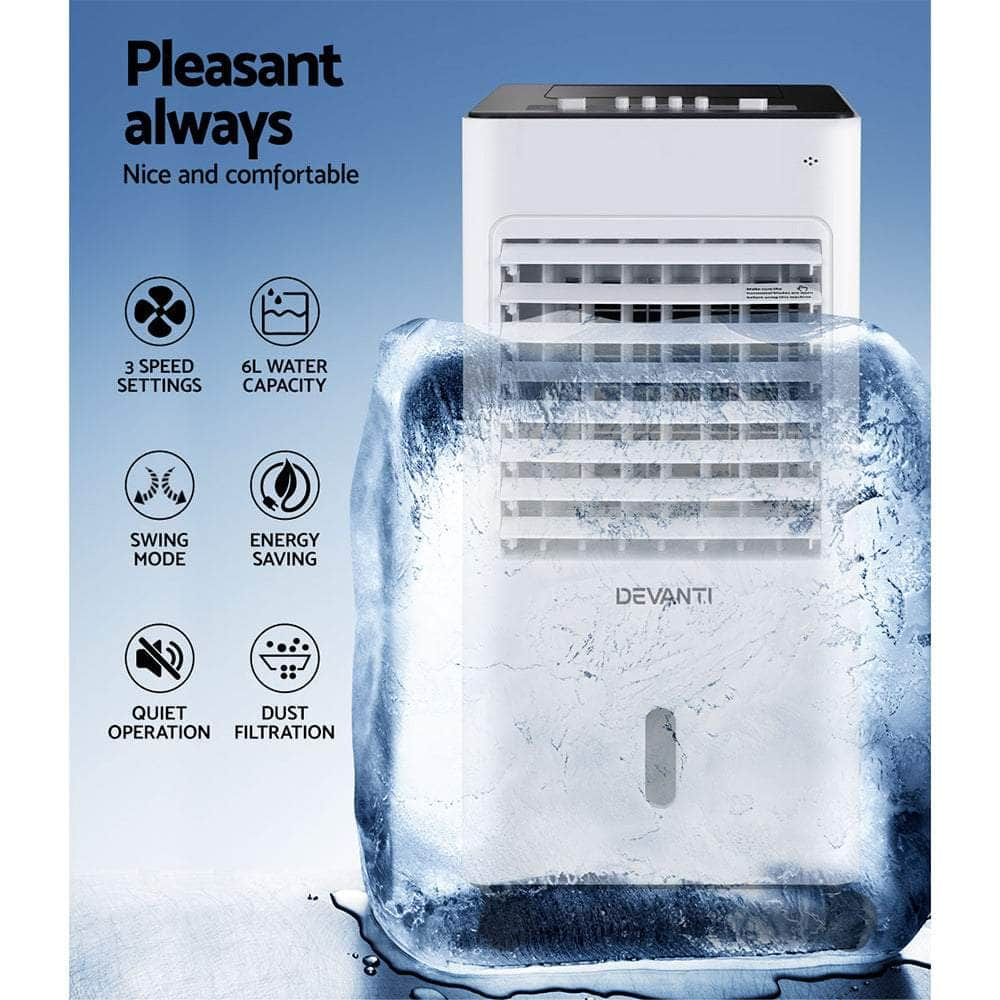 Devanti Evaporative Portable 6L Cooling Fan Humidifier
Air Cooler