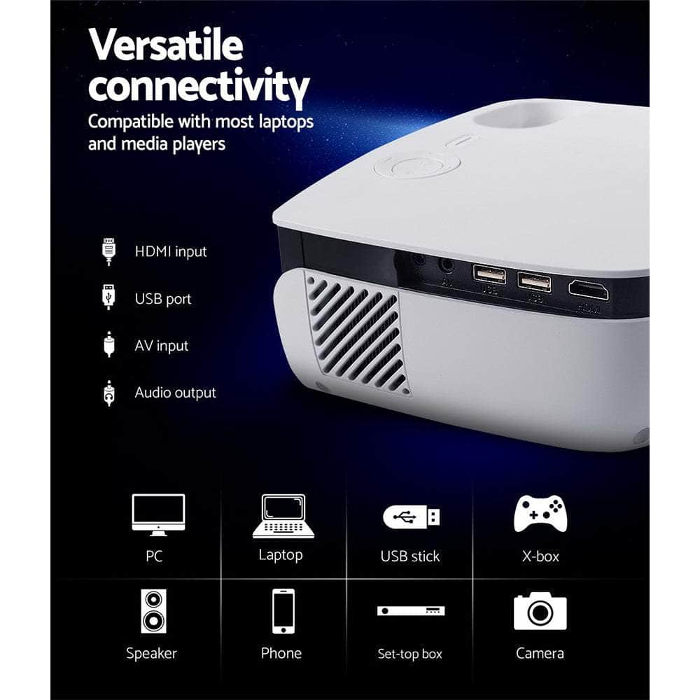 Devanti Mini Video Projector-White