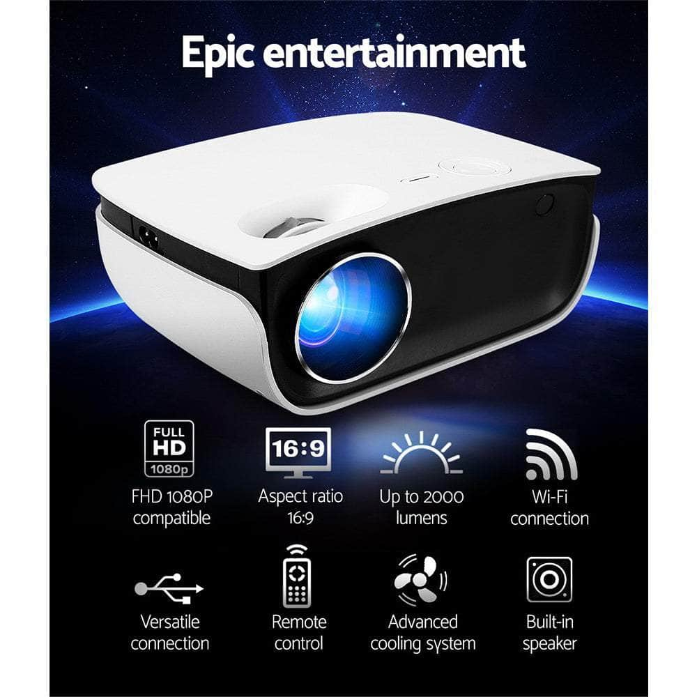 Devanti Mini Video Projector-White