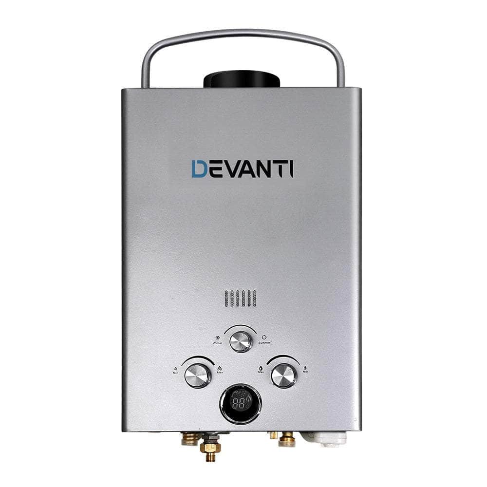Devanti Outdoor Gas Hot Water Heater Portable Shower Camping LPG Caravan Pump