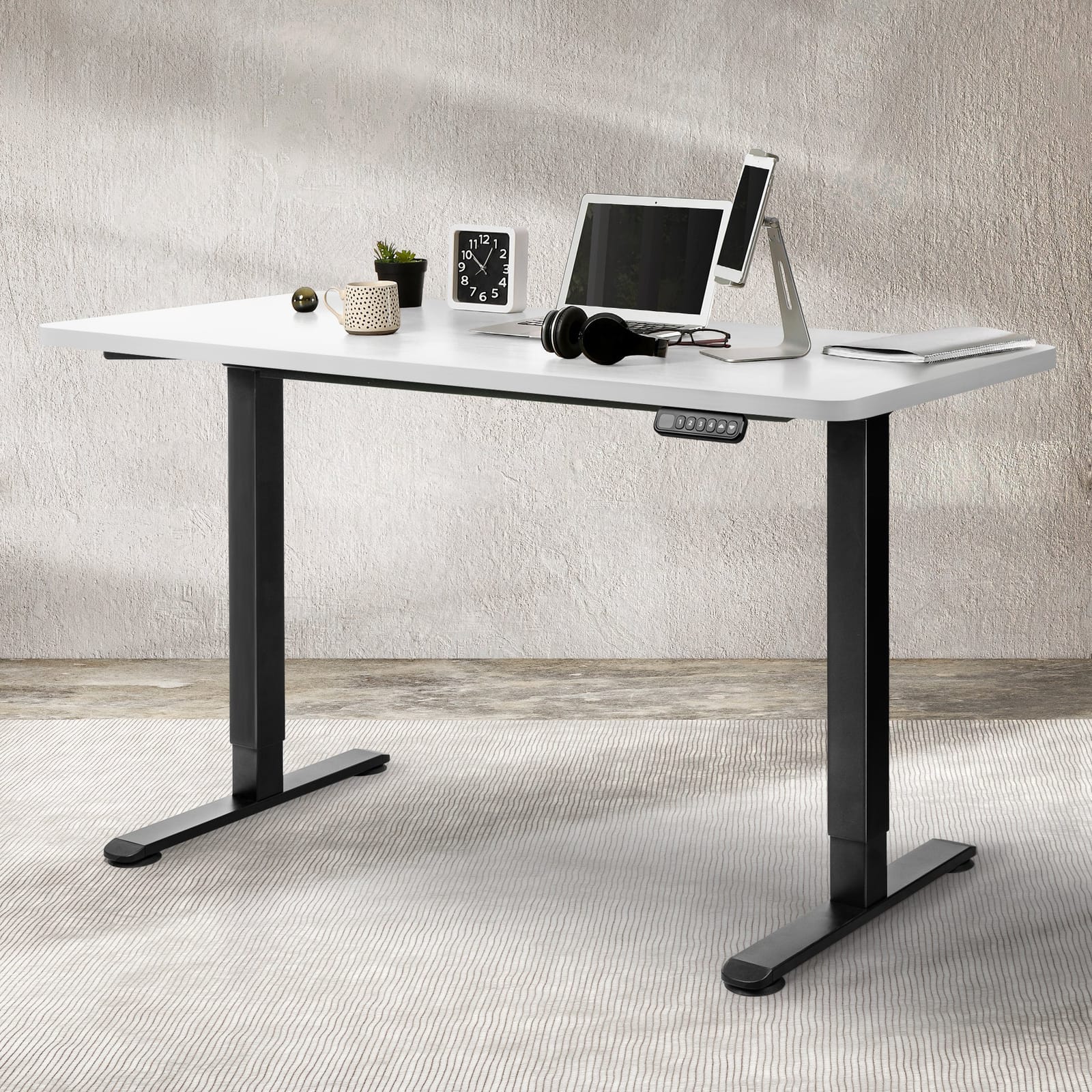 White colour - Elegant Desktop For Motorised Adjustable White 120X60CM (Desktop