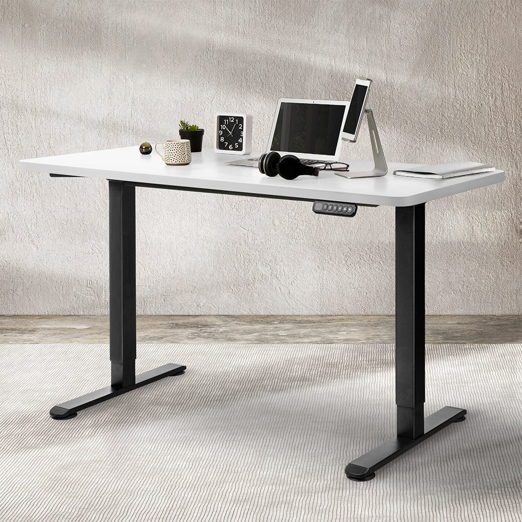 Premium Motorised Standing Desk Adjustable 140cm White 1000x 1MM - id15&16