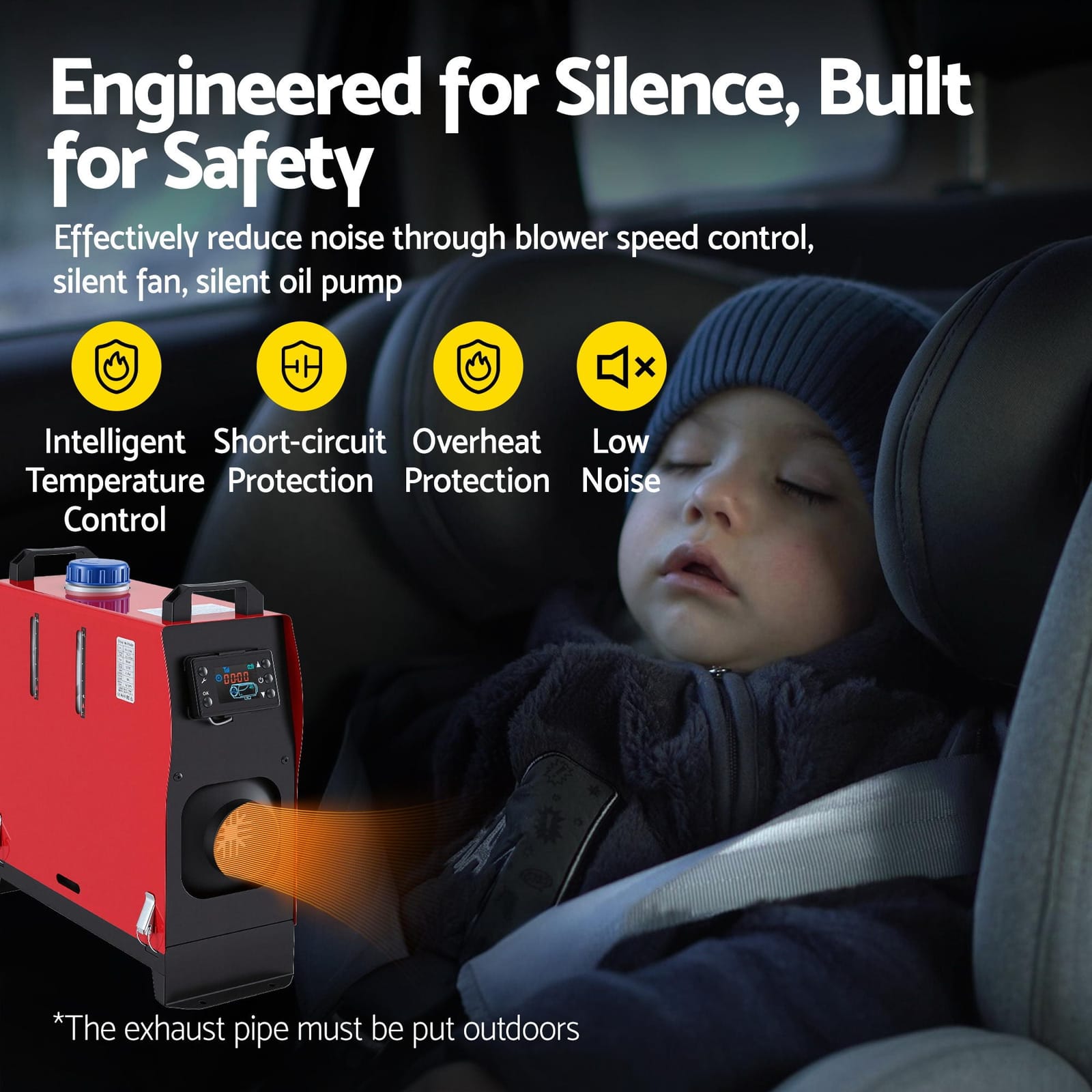 Diesel Air Heater All-in-one 12V 5KW LCD Remote Control for Car RV Indoors 2025 caravan machinery