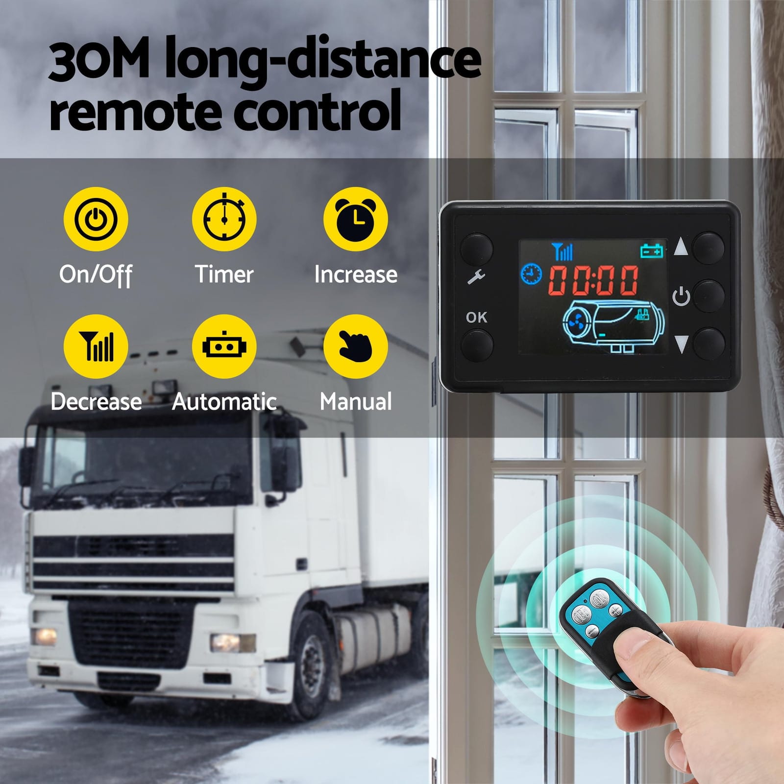 Diesel Air Heater All-in-one 12V 5KW LCD Remote Control for Car RV Indoors 2025 caravan machinery