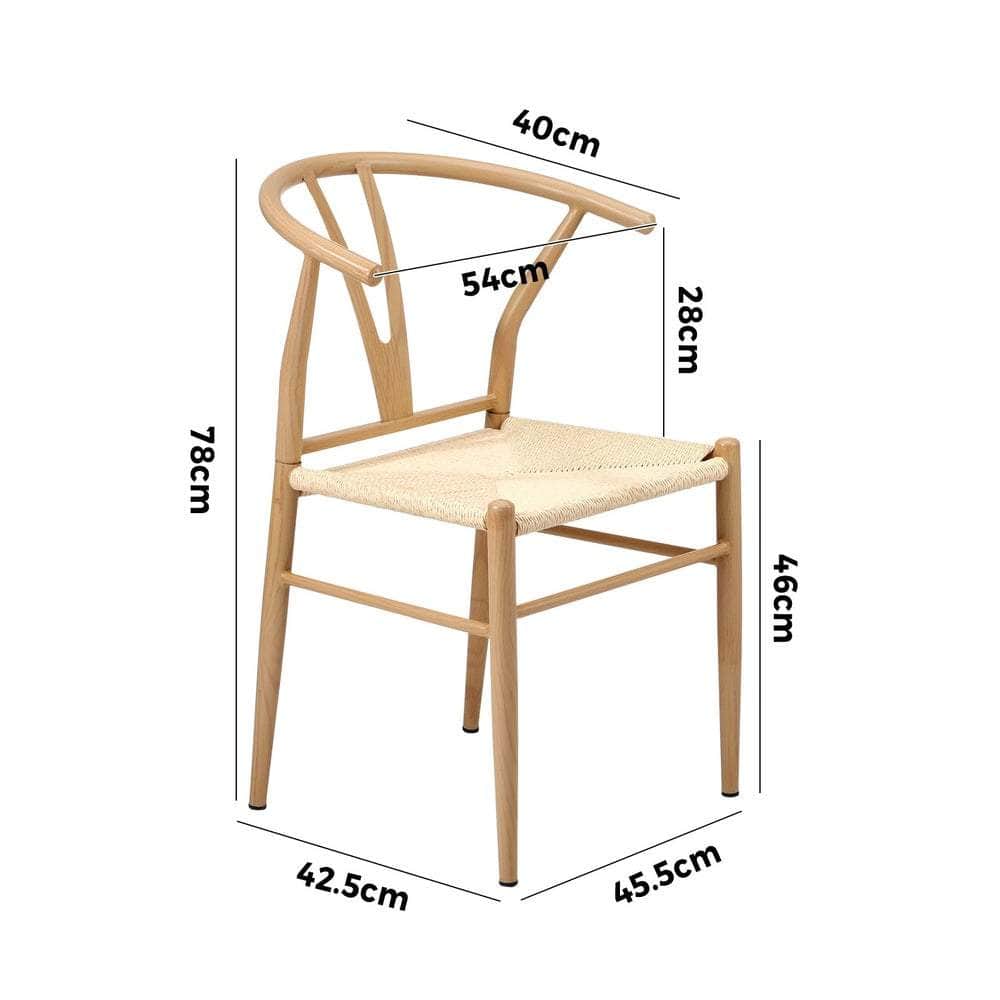 Dining Chair Metal Hans Wegner Chair Wishbone Beige