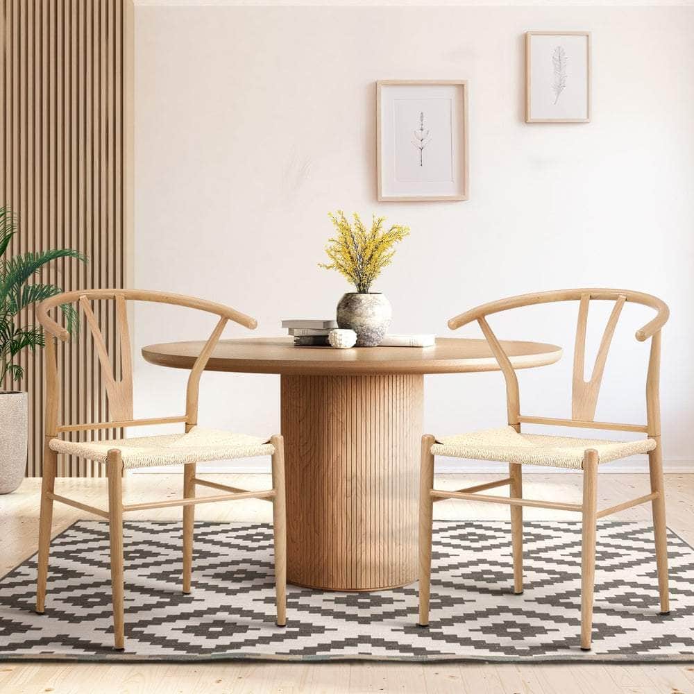 Dining Chair Metal Hans Wegner Chair Wishbone Beige