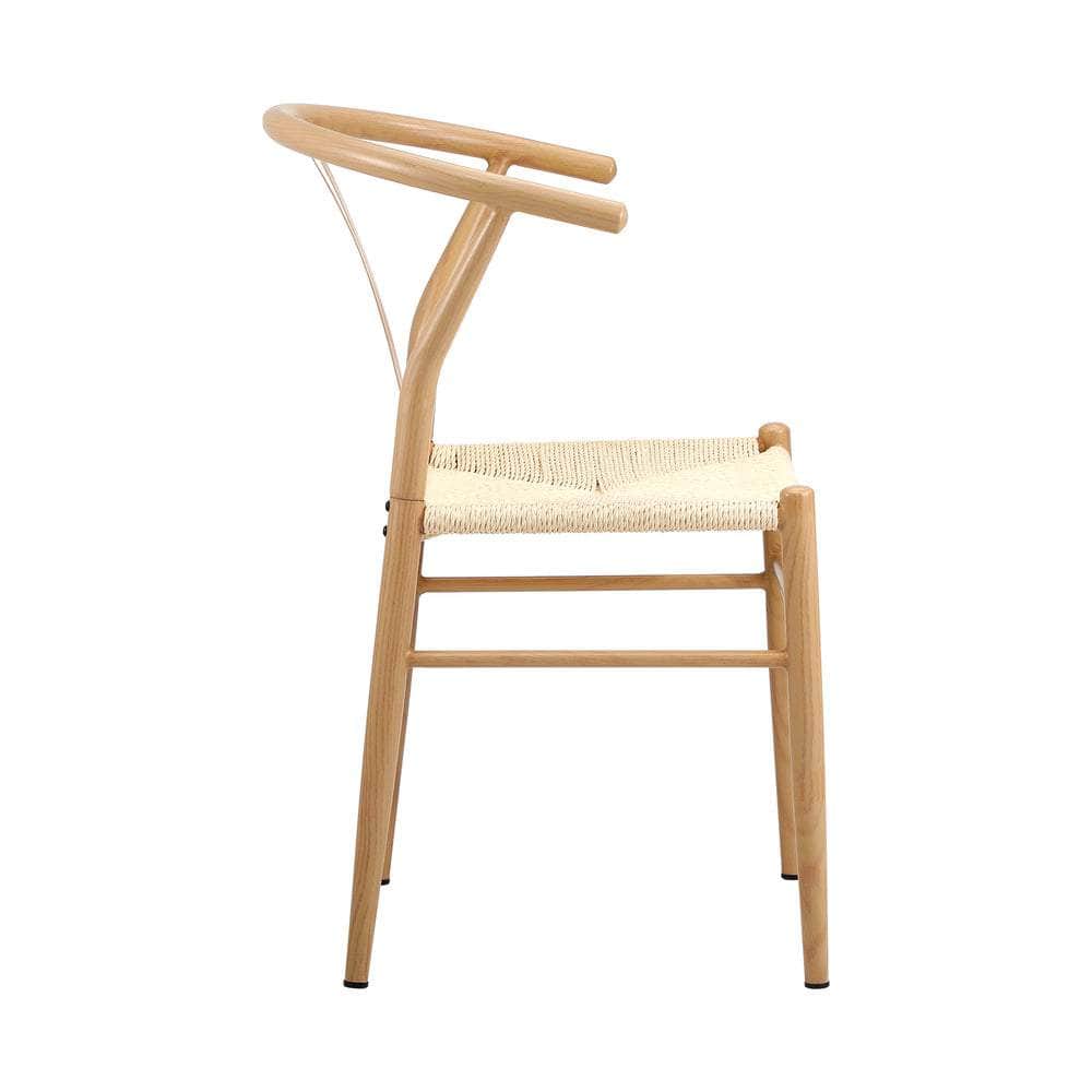 Dining Chair Metal Hans Wegner Chair Wishbone Beige