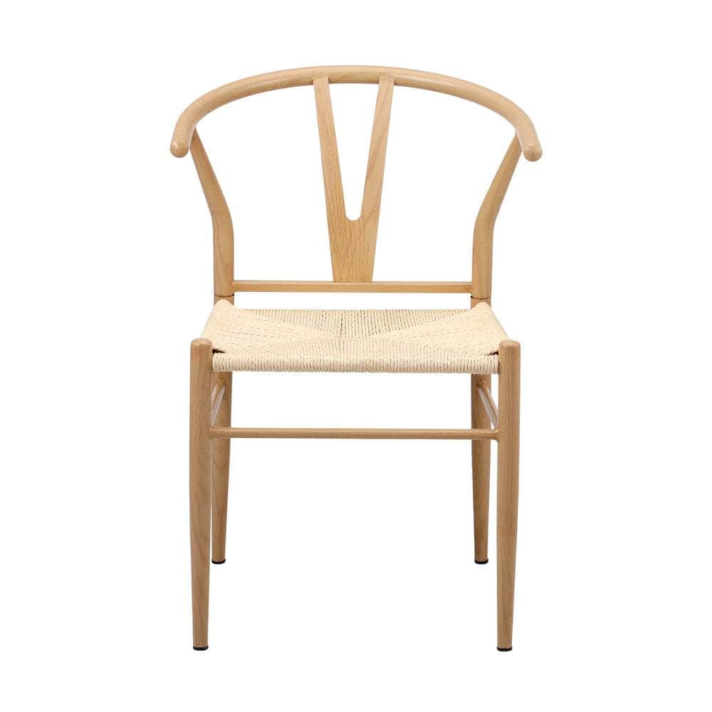 Dining Chair Metal Hans Wegner Chair Wishbone Beige