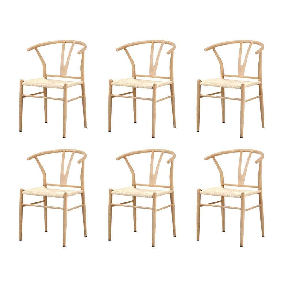 Dining Chair Metal Hans Wegner Chair Wishbone Beige