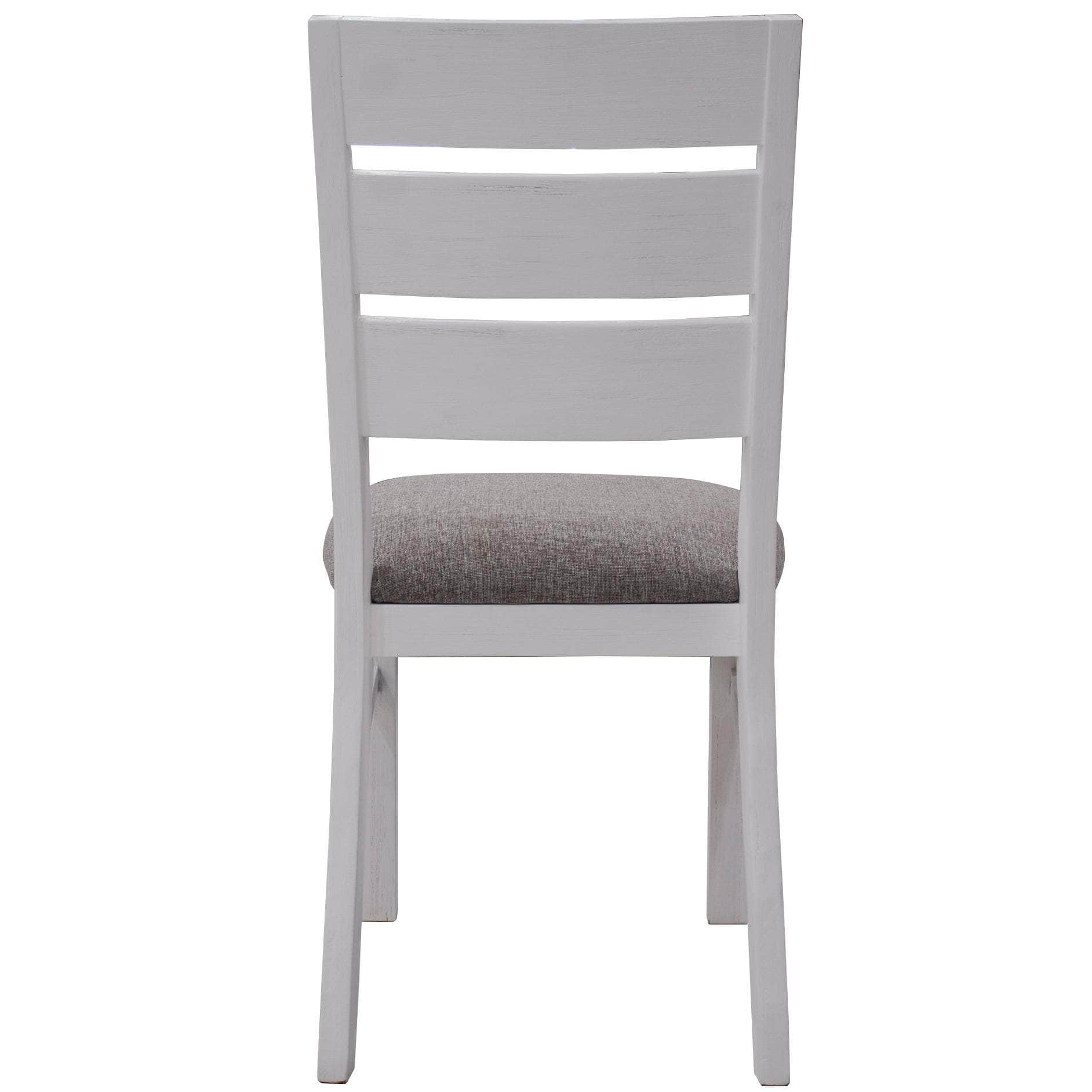Dining Chair Set Of 6 Solid Acacia Wood Dining Furniture - White Brush