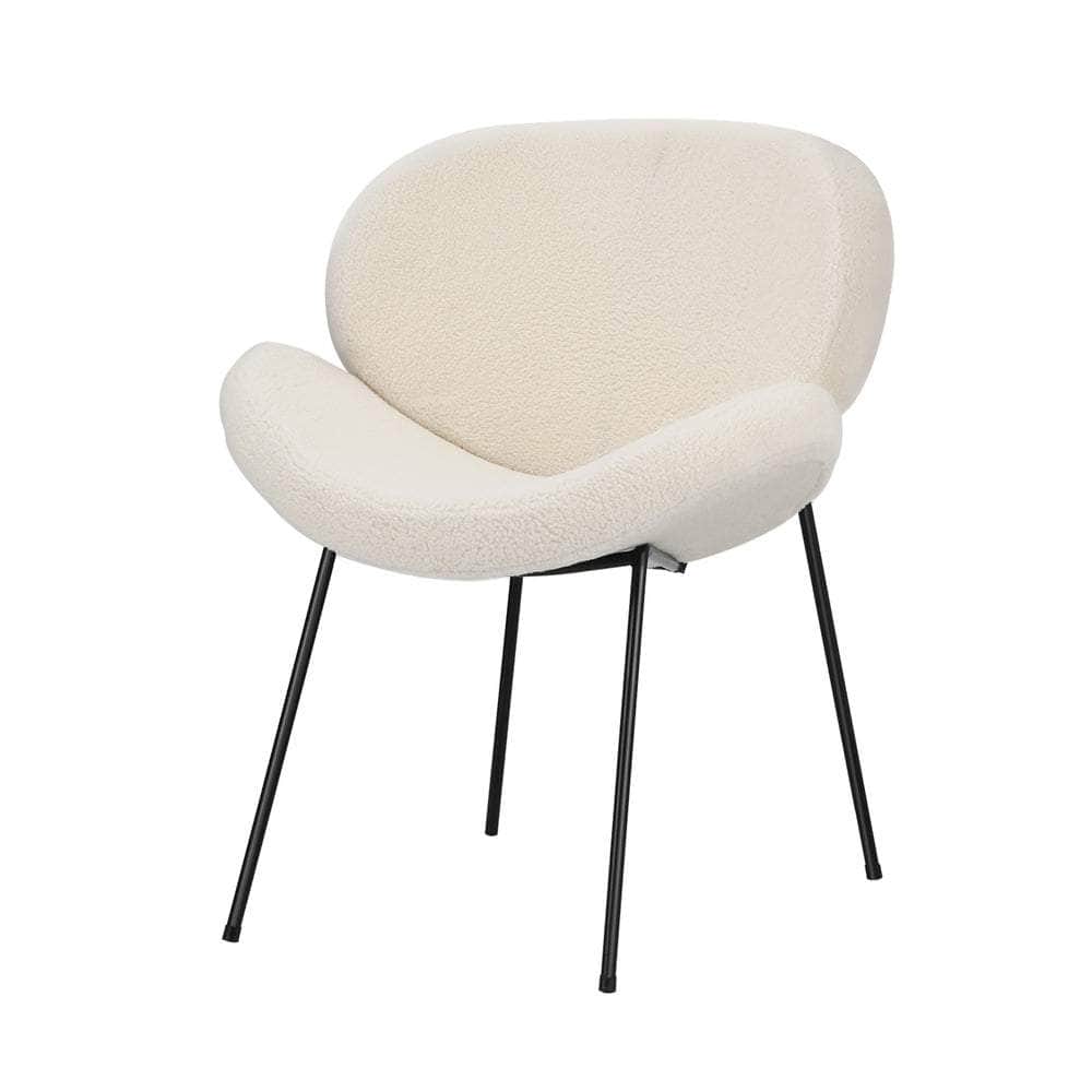 Dining Chair  sherpa Cream