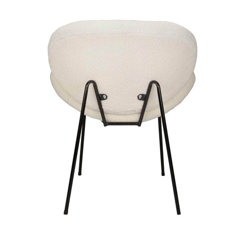 Dining Chair  sherpa Cream