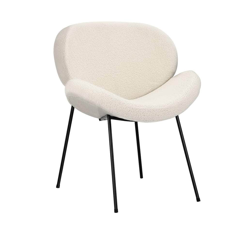 Dining Chair  sherpa Cream