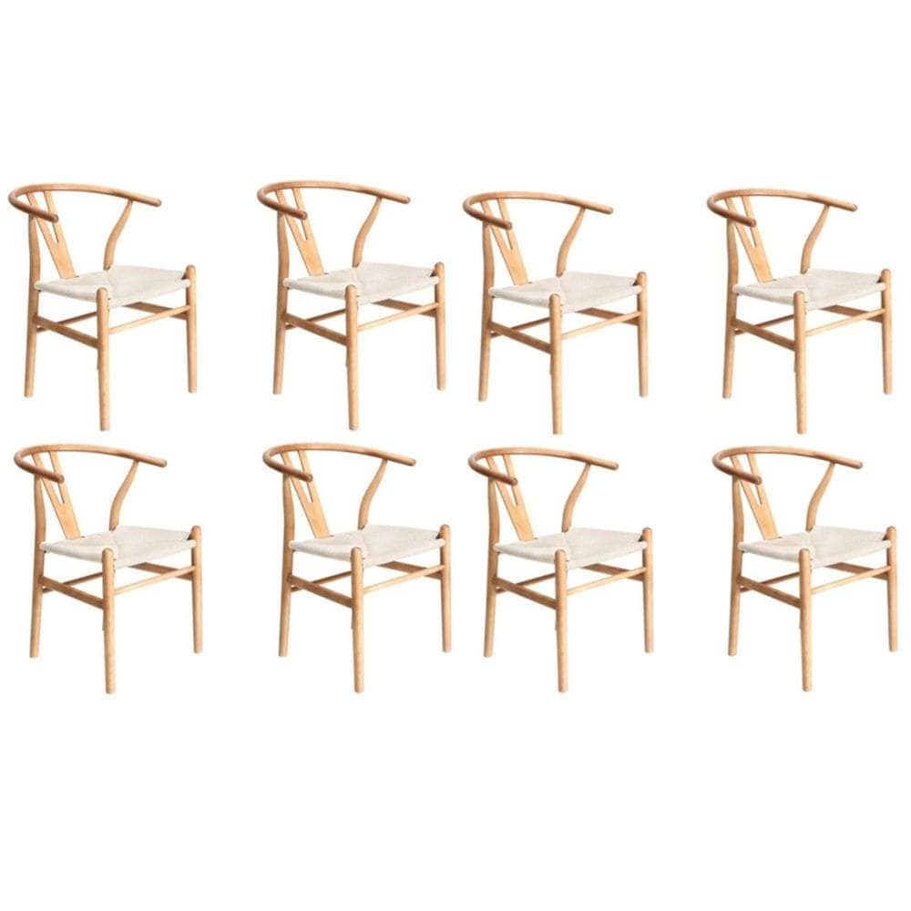 Dining Chair Wooden Hans Wegner Wishbone Black/Natural