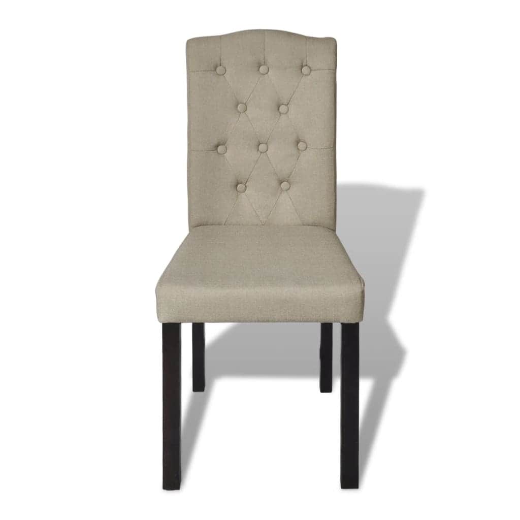 Dining Chairs 2 pcs Beige Fabric