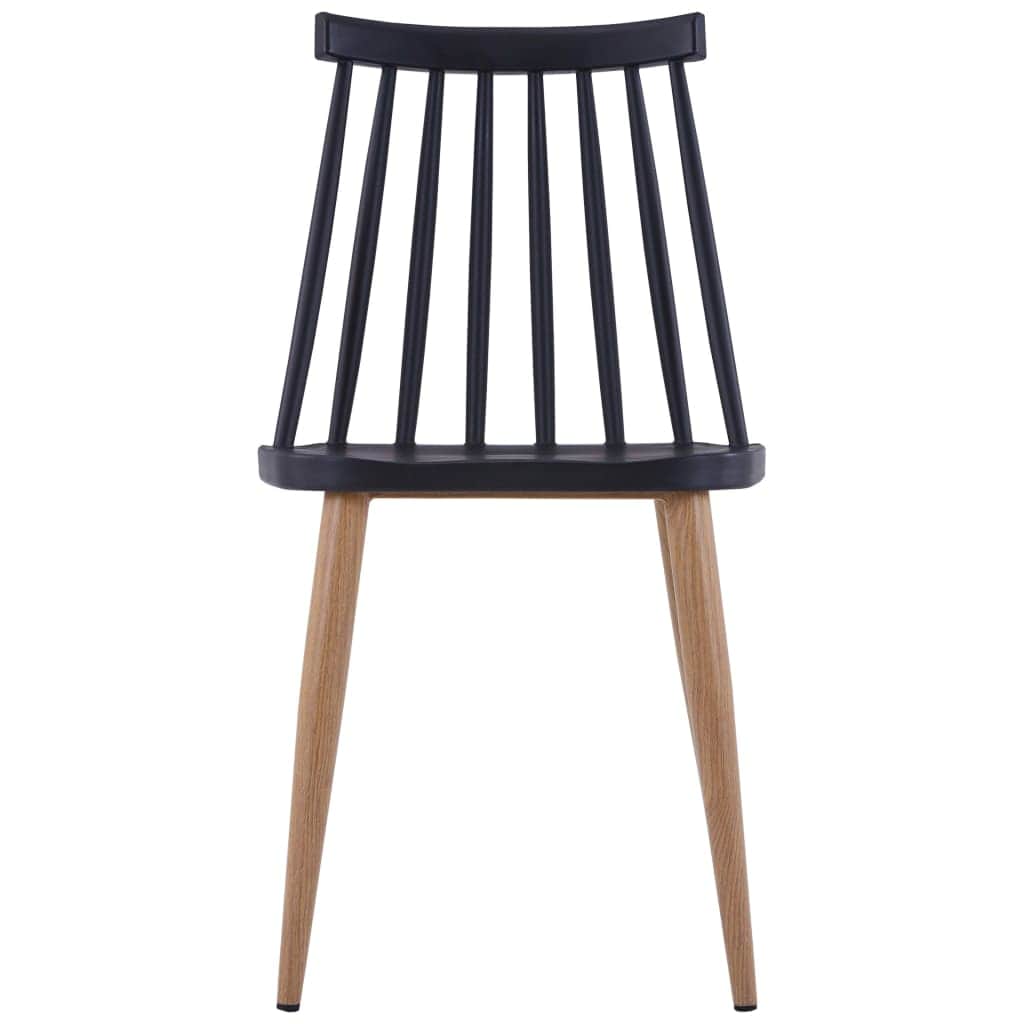 Dining Chairs 2 pcs Black Plastic