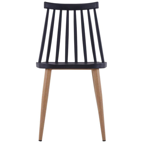 Dining Chairs 2 pcs Black Plastic