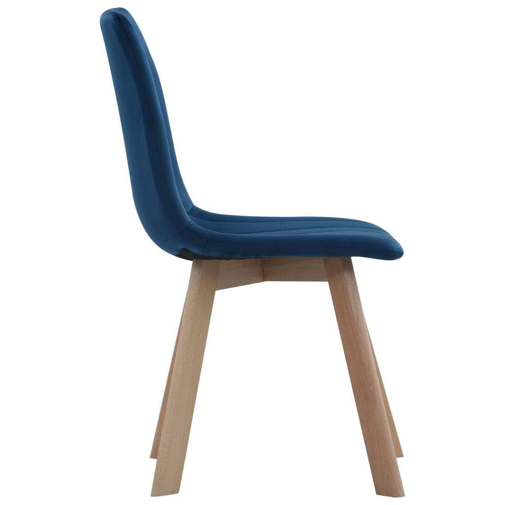 Dining Chairs 2 pcs Blue Velvet