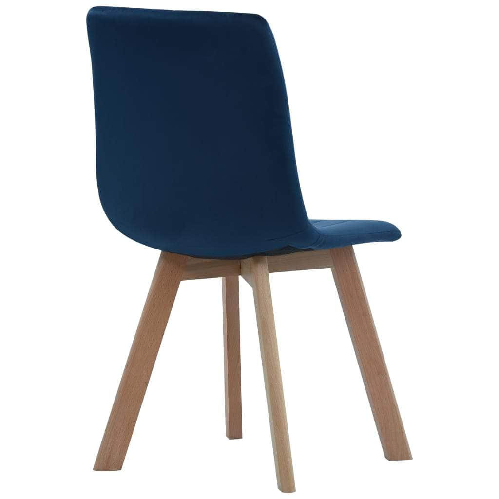 Dining Chairs 2 pcs Blue Velvet