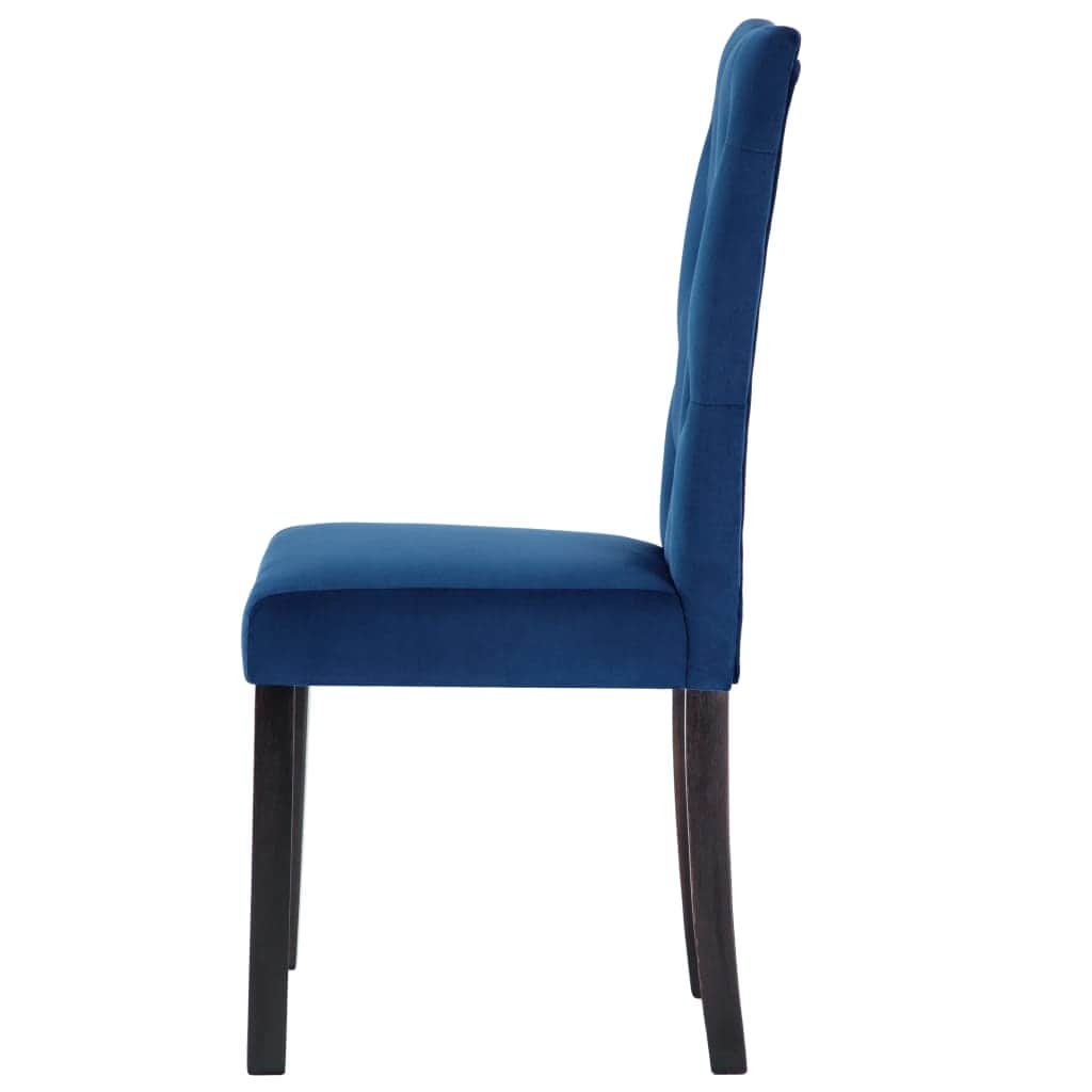 Dining Chairs 2 pcs Dark Blue Velvet