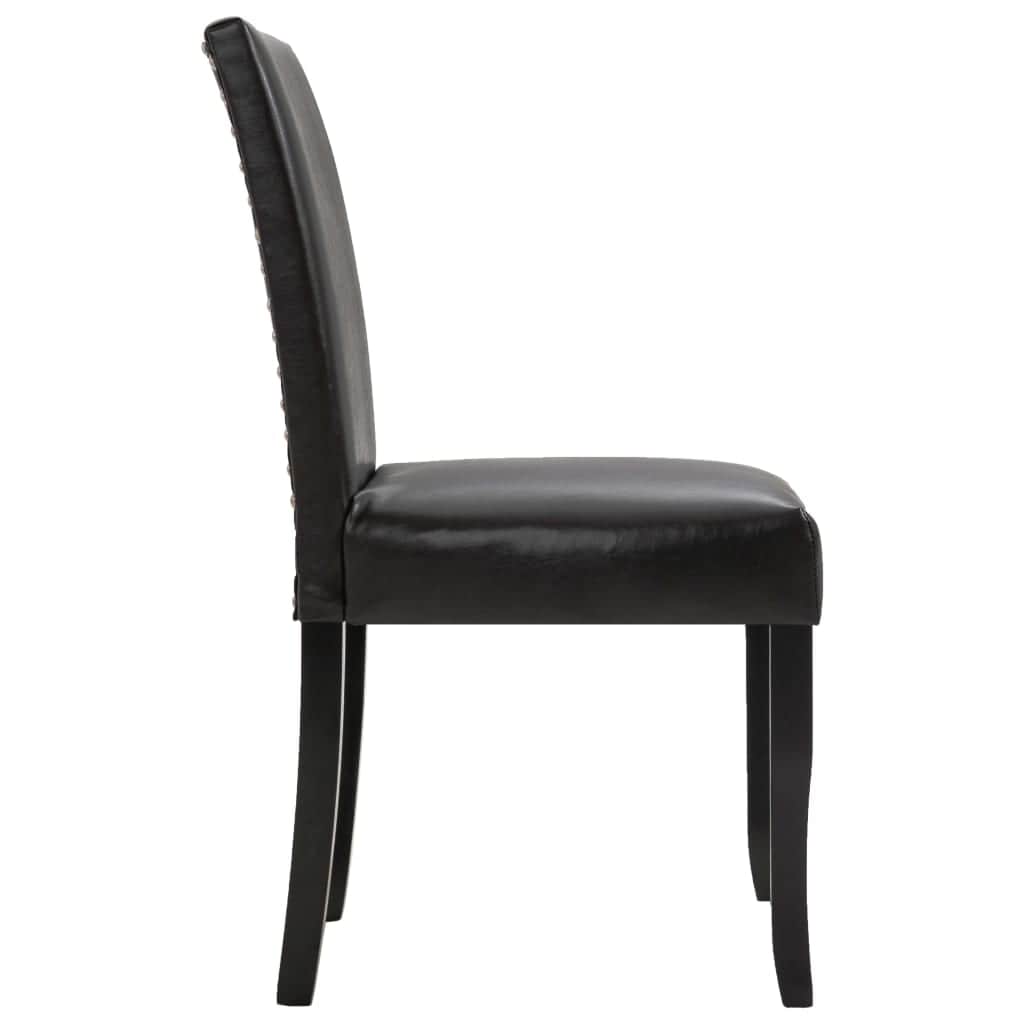 Dining Chairs 2 pcs Dark Brown faux Leather
