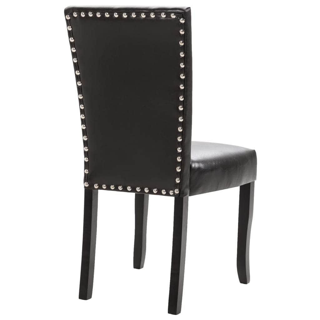 Dining Chairs 2 pcs Dark Brown faux Leather