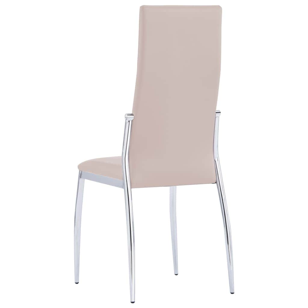 Dining Chairs 2 pcs faux Leather -Cappuccino