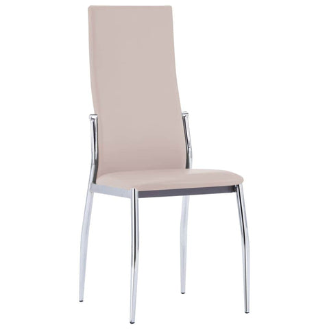 Dining Chairs 2 pcs faux Leather -Cappuccino