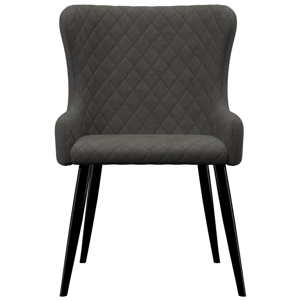 Dining Chairs 2 pcs Grey Velvet