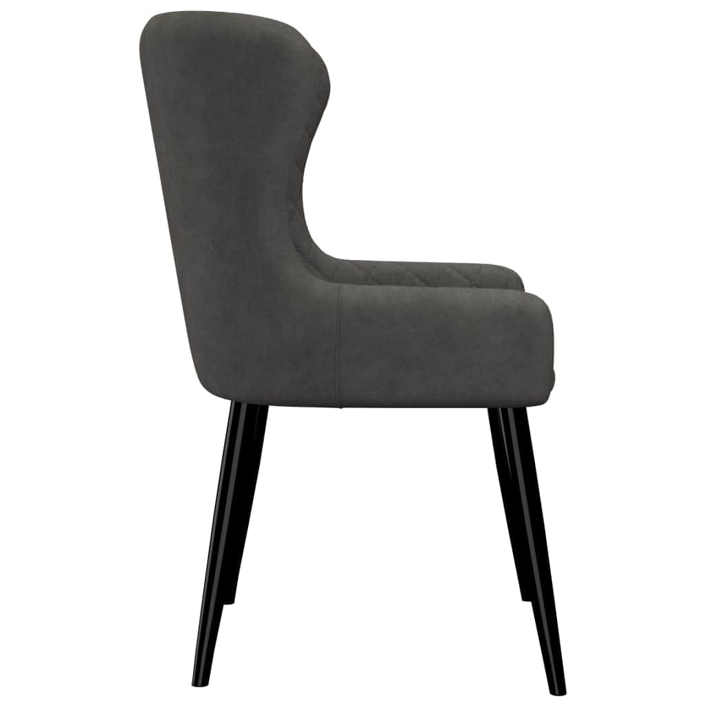Dining Chairs 2 pcs Grey Velvet