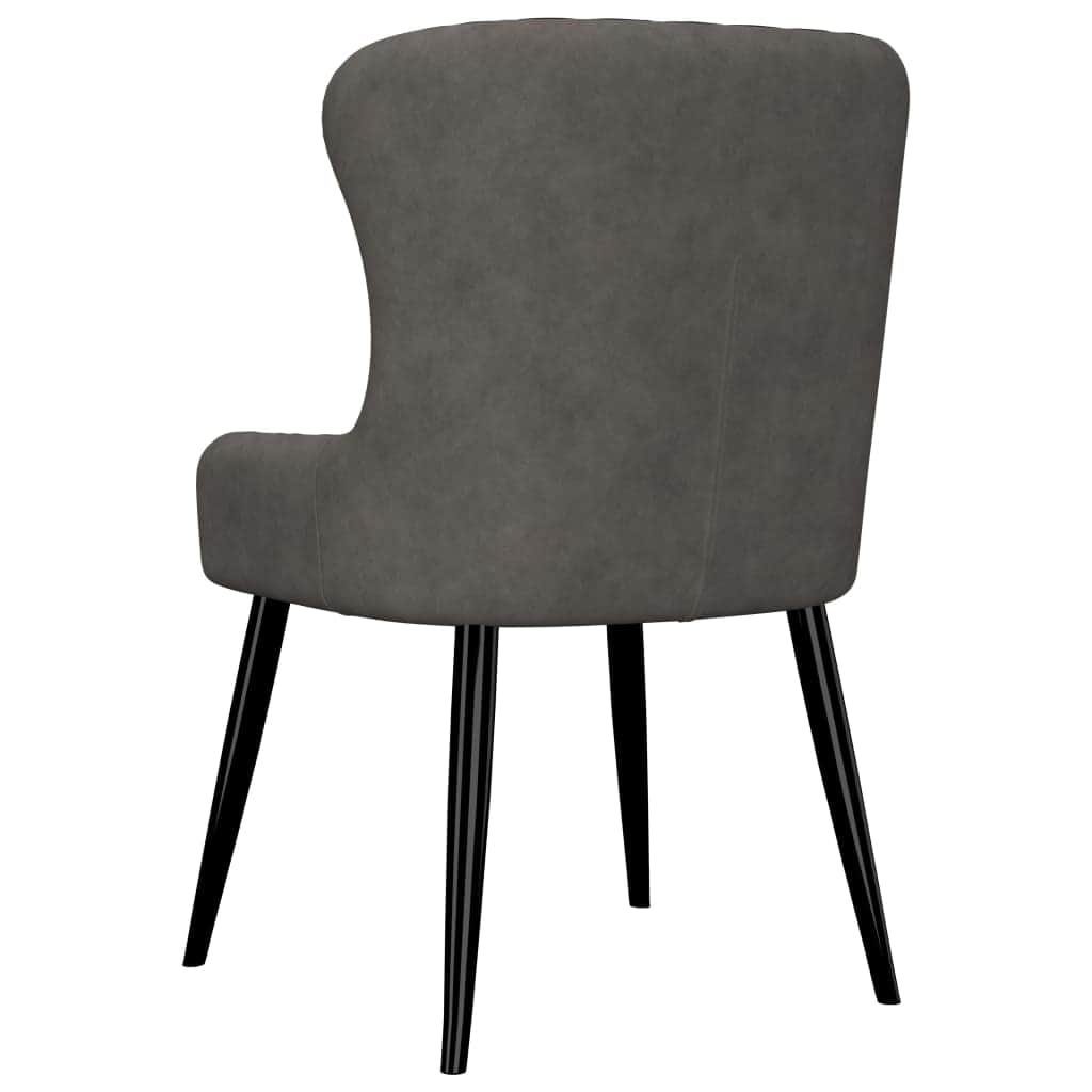 Dining Chairs 2 pcs Grey Velvet