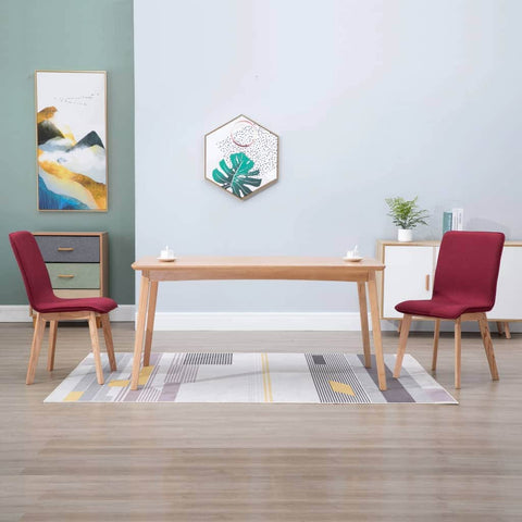 Dining Chairs 2 pcs Red Fabric