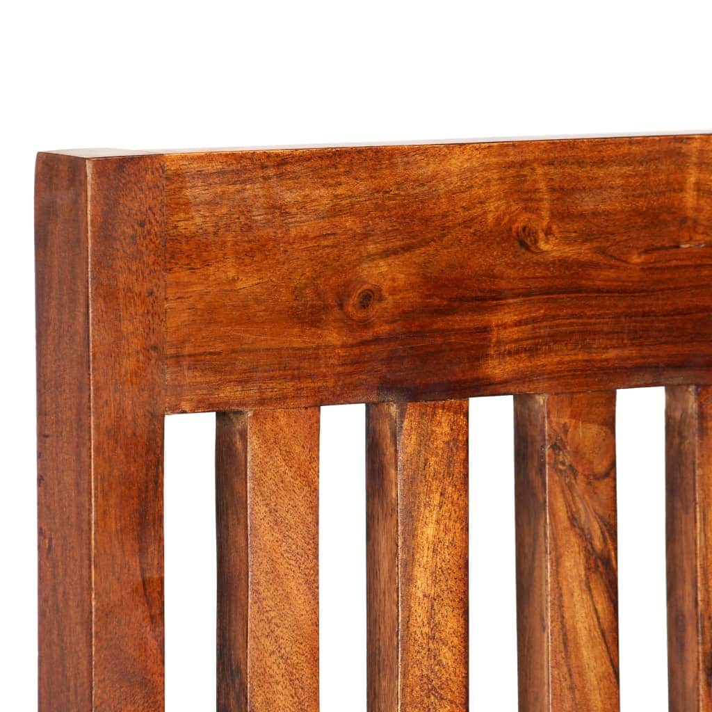 Dining Chairs 2 pcs Solid Wood with Sheesham Finish Modern