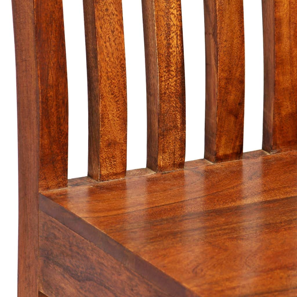 Dining Chairs 2 pcs Solid Wood with Sheesham Finish Modern
