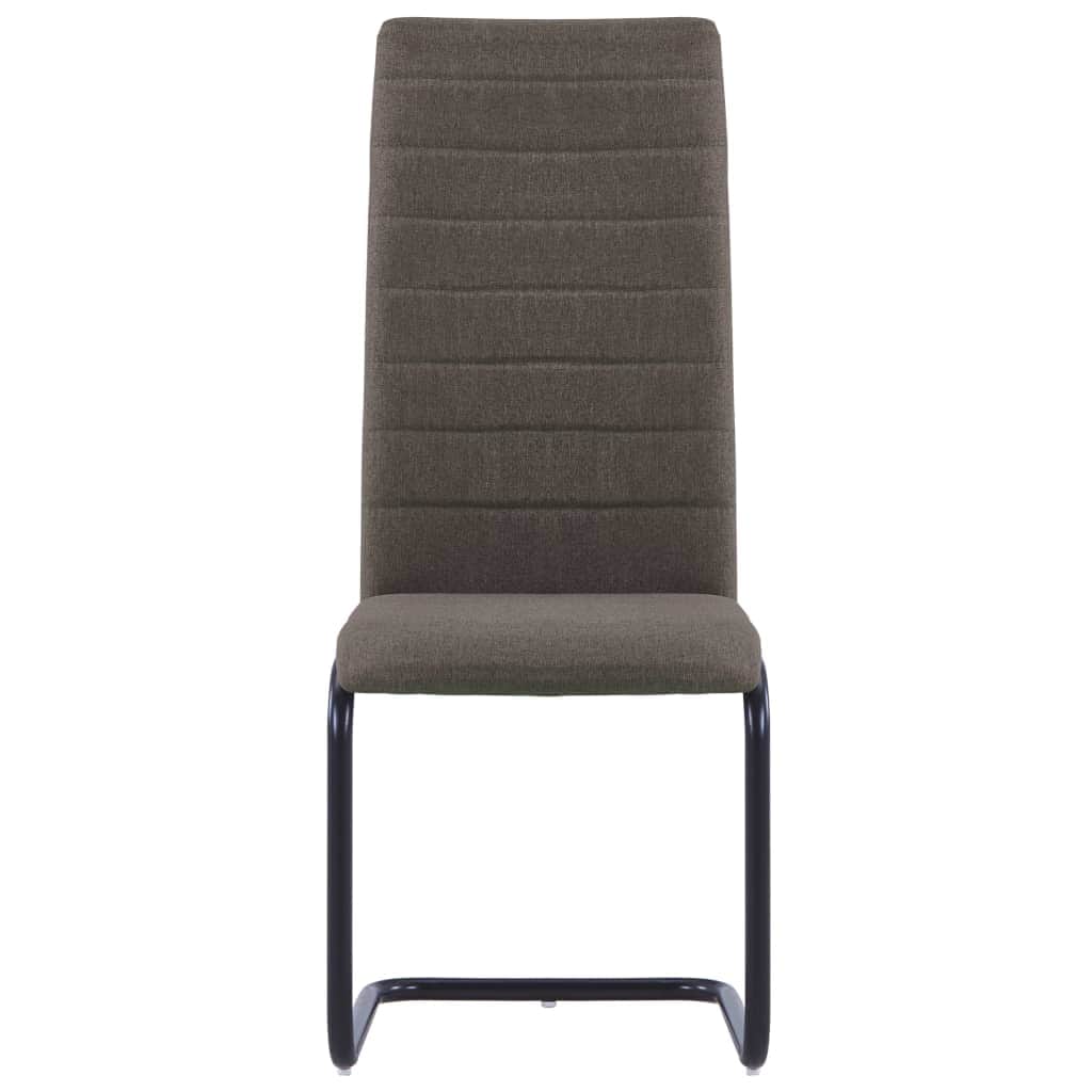 Dining Chairs 2 pcs Taupe Fabric