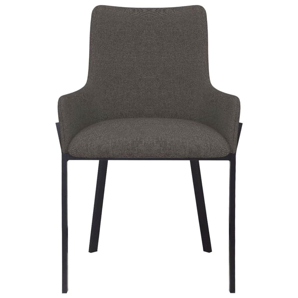 Dining Chairs 2 pcs Taupe Fabric
