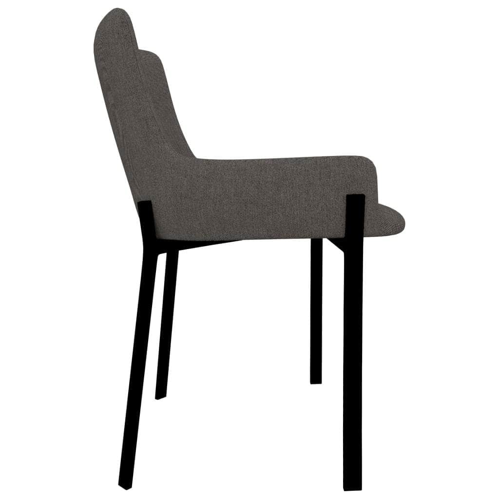 Dining Chairs 2 pcs Taupe Fabric