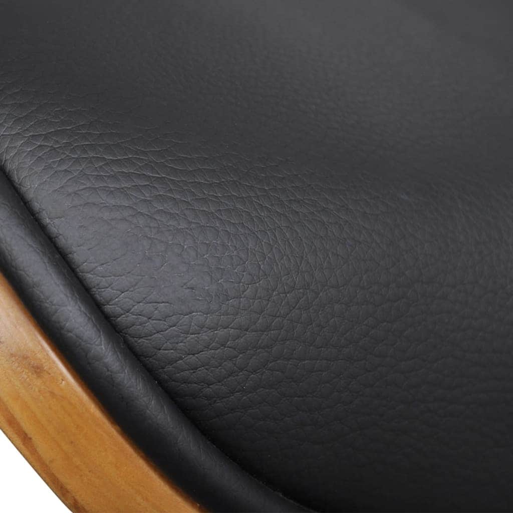 Dining Chairs 4 pcs Bent Wood and Leather