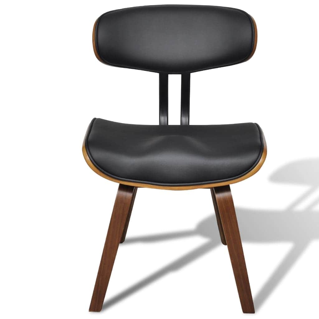 Dining Chairs 4 pcs Bent Wood and Leather