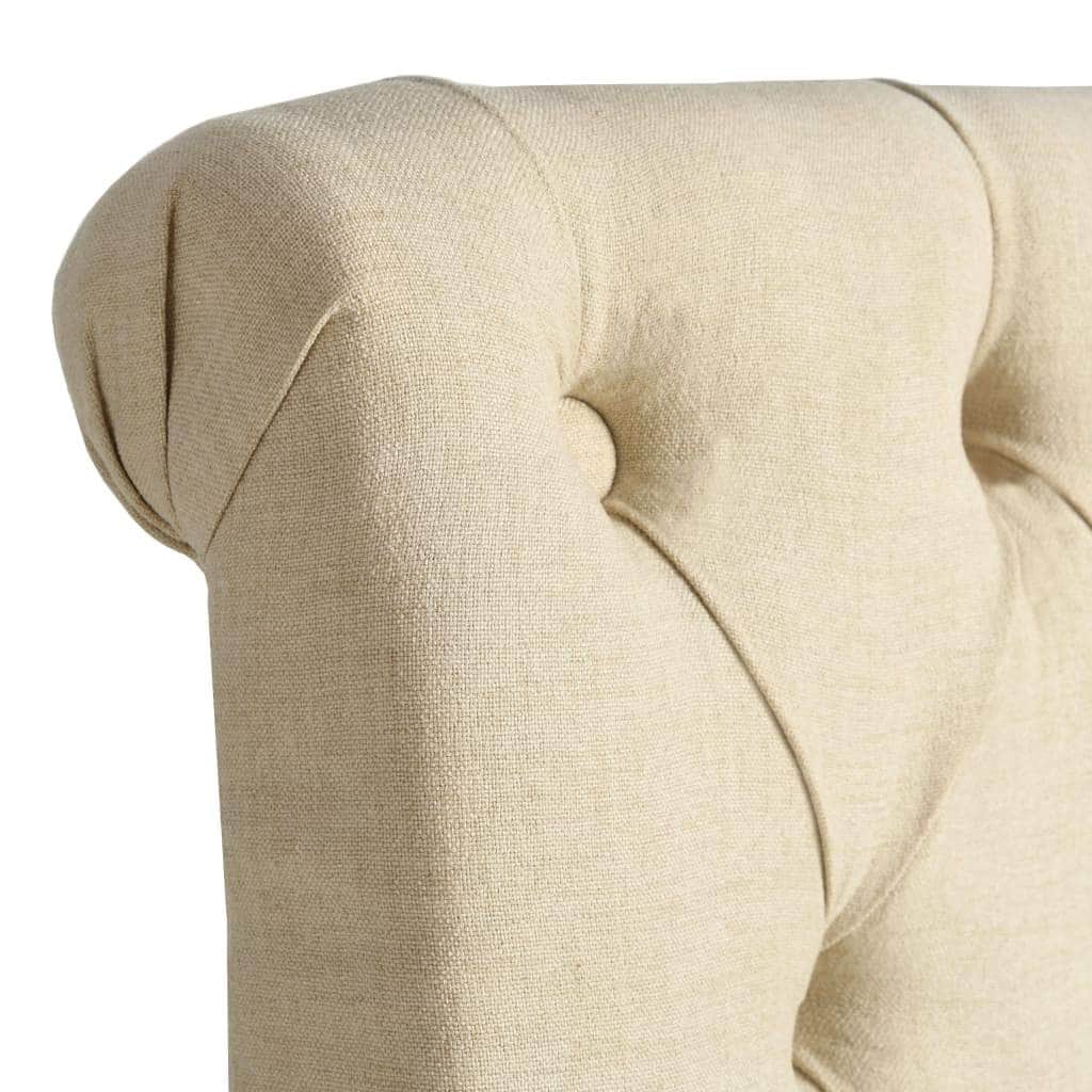 Dining Chairs 4 pcs Cream Fabric