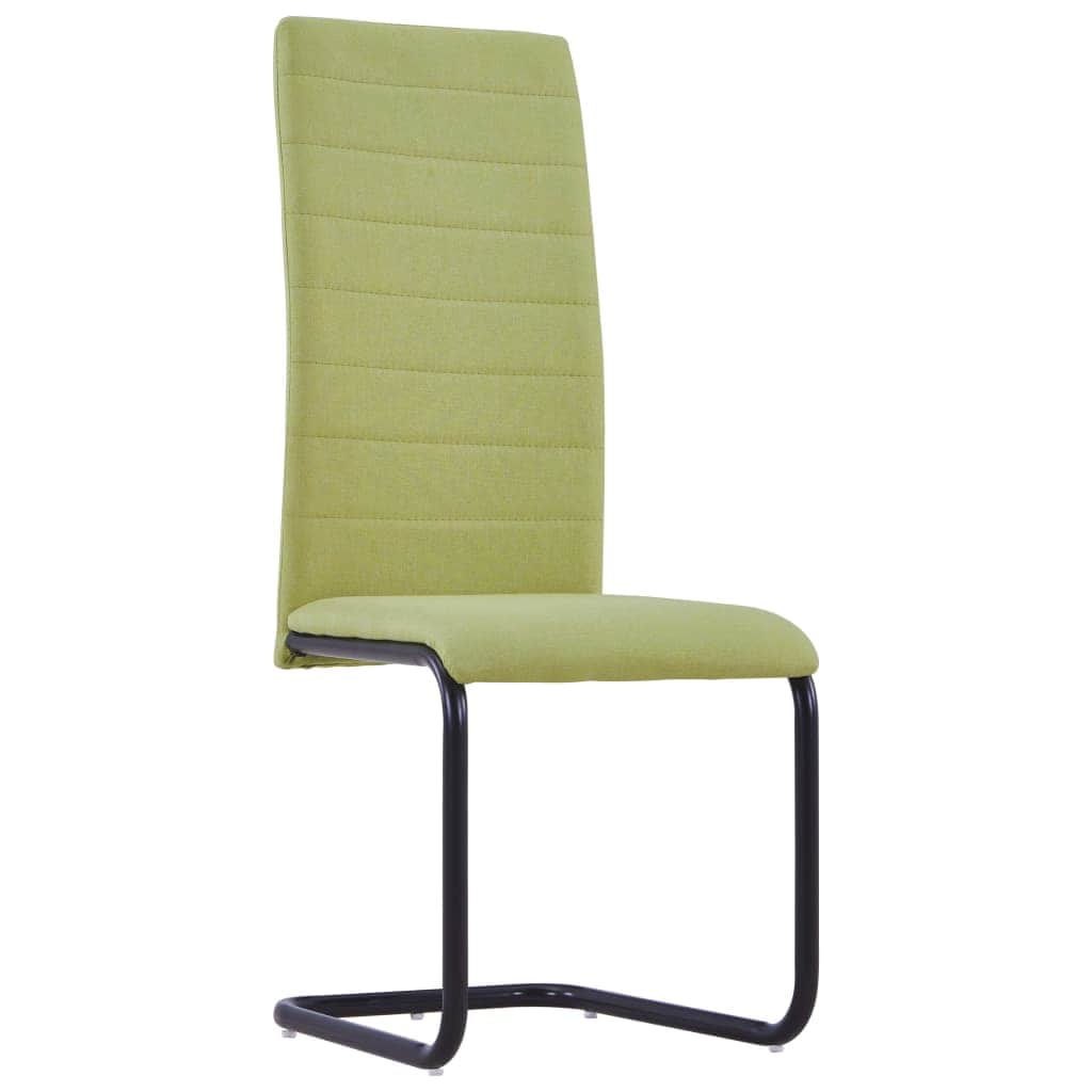Dining Chairs 4 pcs Green Fabric