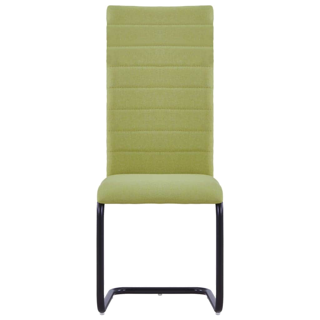 Dining Chairs 4 pcs Green Fabric