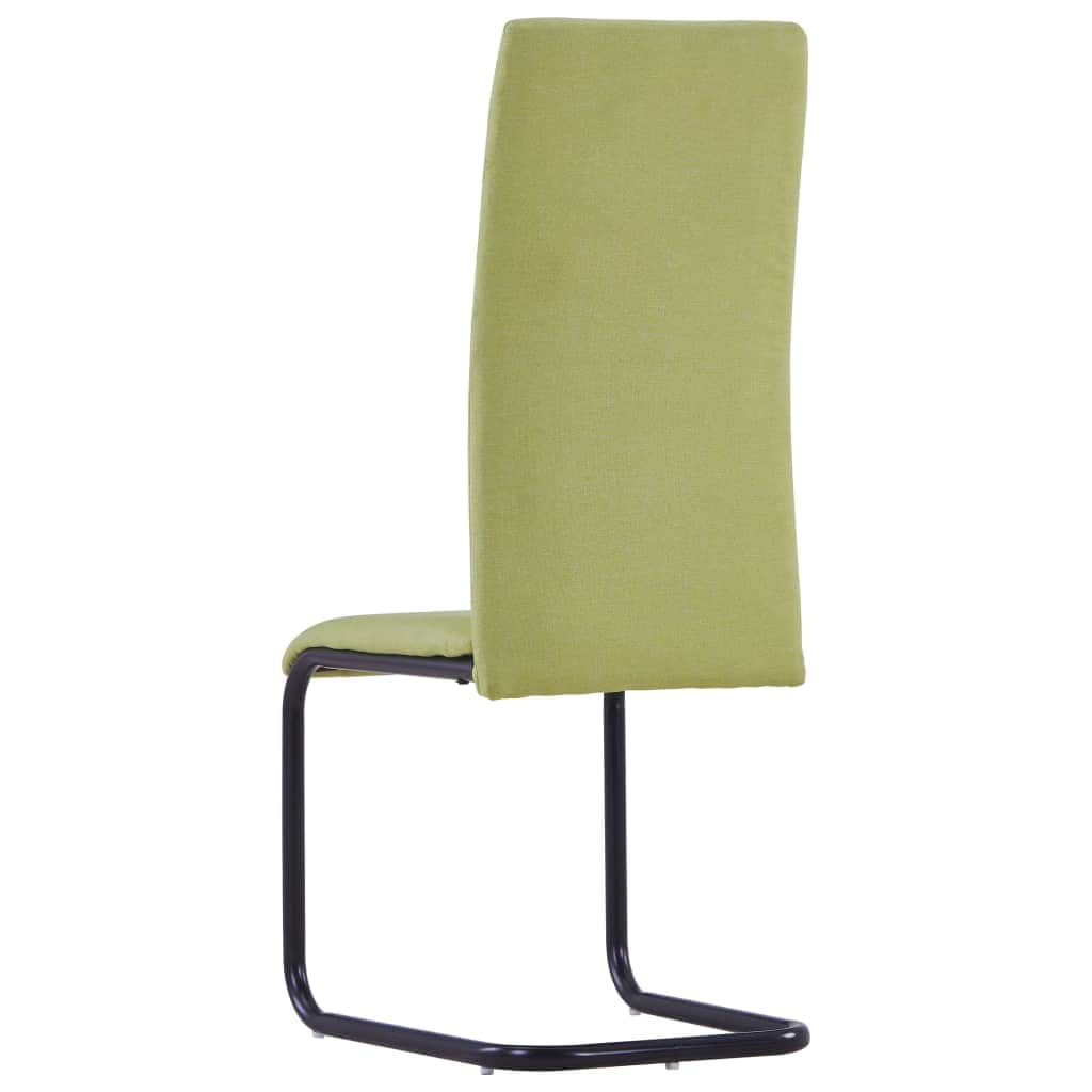 Dining Chairs 4 pcs Green Fabric