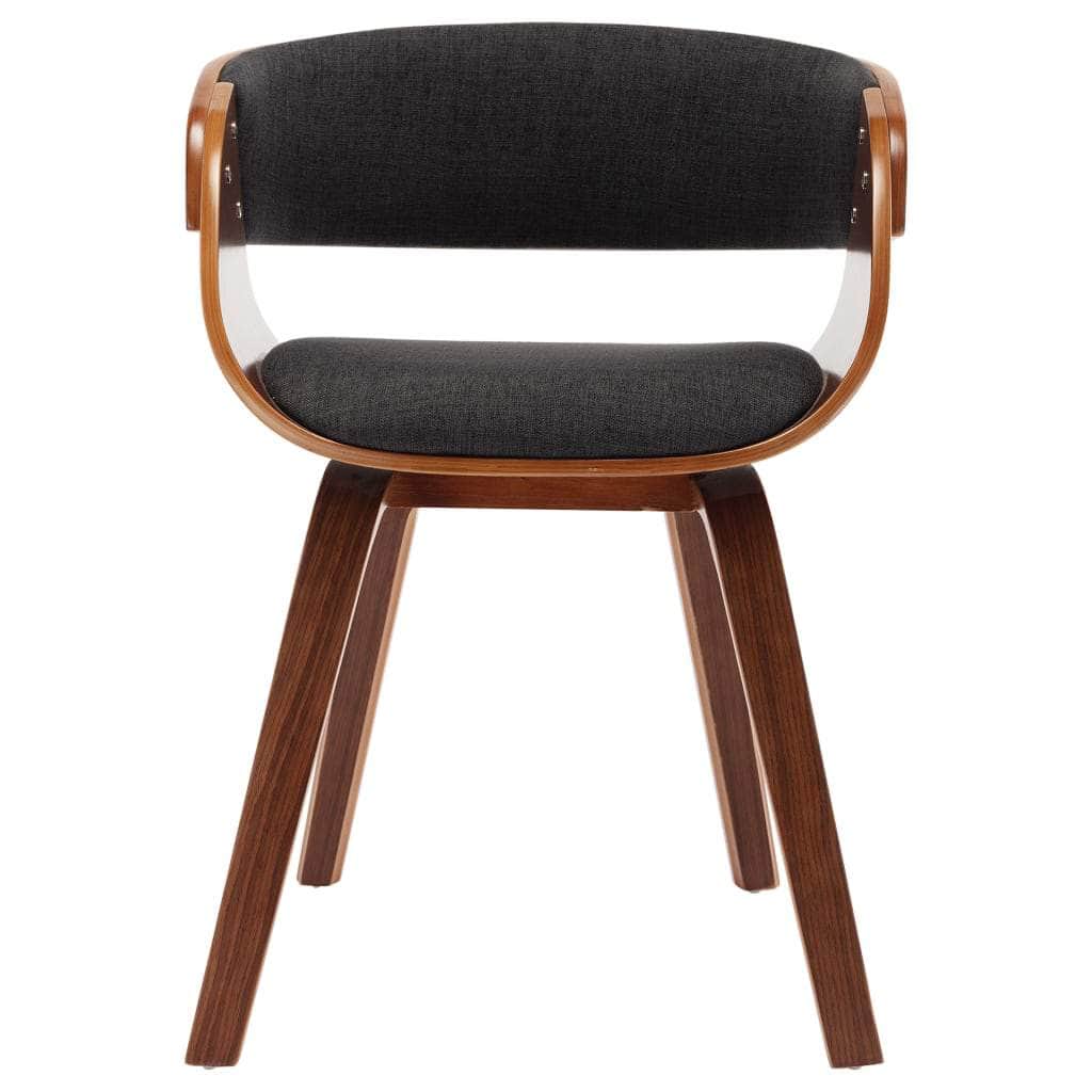 Dining Chairs 4 pcs Grey Bent Wood and Fabric
